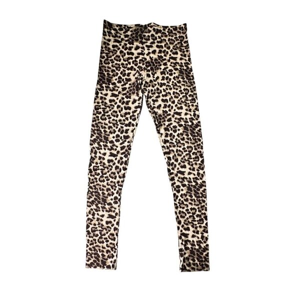 NWOT Loveappella Leopard Print Leggings Sz.M Soft Stretch Mid Rise Animal Print - Picture 3 of 10